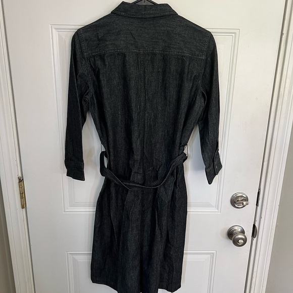 Talbots Tie Waist Denim Dress - Picture 2 of 4